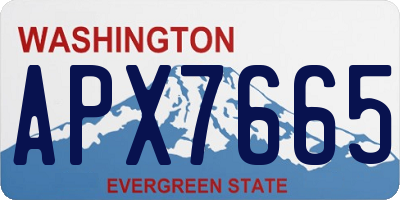 WA license plate APX7665