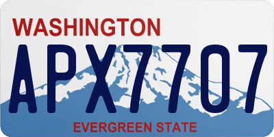 WA license plate APX7707