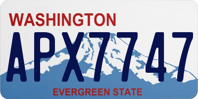WA license plate APX7747