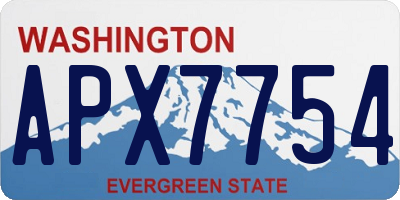 WA license plate APX7754