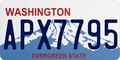 WA license plate APX7795