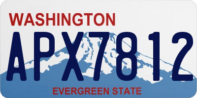 WA license plate APX7812