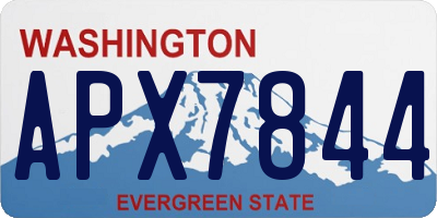 WA license plate APX7844
