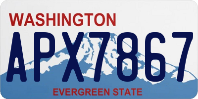 WA license plate APX7867