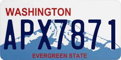 WA license plate APX7871