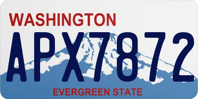 WA license plate APX7872