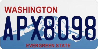 WA license plate APX8098