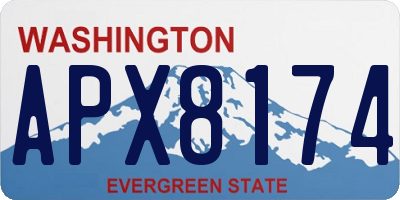 WA license plate APX8174