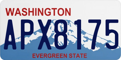 WA license plate APX8175