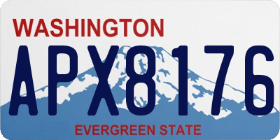 WA license plate APX8176