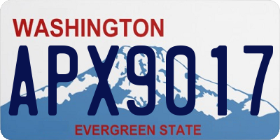 WA license plate APX9017