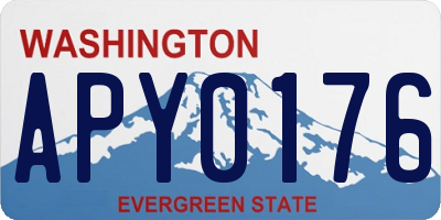 WA license plate APY0176