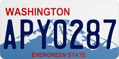 WA license plate APY0287