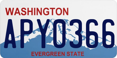 WA license plate APY0366