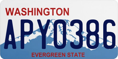 WA license plate APY0386