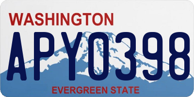 WA license plate APY0398