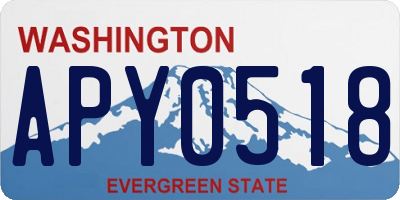 WA license plate APY0518