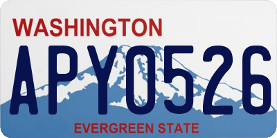 WA license plate APY0526