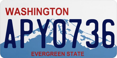 WA license plate APY0736