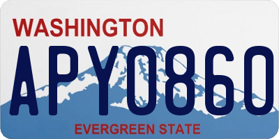 WA license plate APY0860