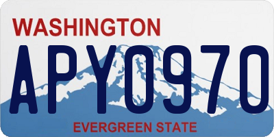 WA license plate APY0970