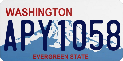 WA license plate APY1058