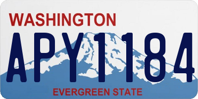 WA license plate APY1184