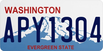 WA license plate APY1304