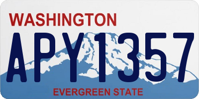 WA license plate APY1357