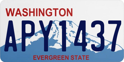 WA license plate APY1437