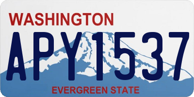 WA license plate APY1537