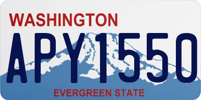 WA license plate APY1550