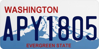 WA license plate APY1805