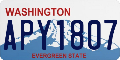 WA license plate APY1807