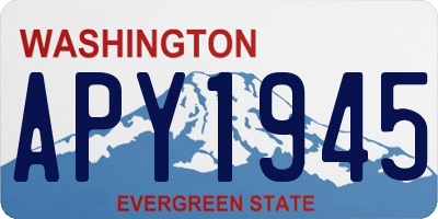 WA license plate APY1945
