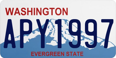 WA license plate APY1997