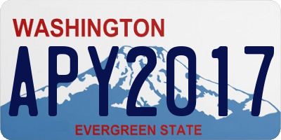 WA license plate APY2017