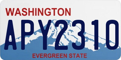 WA license plate APY2310