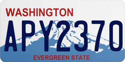WA license plate APY2370