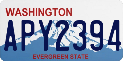 WA license plate APY2394