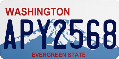 WA license plate APY2568
