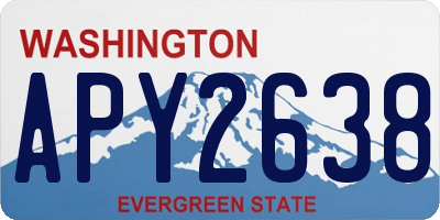 WA license plate APY2638