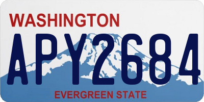 WA license plate APY2684