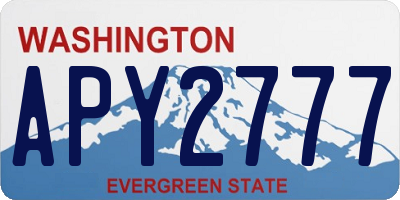 WA license plate APY2777