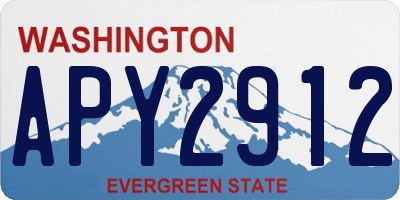 WA license plate APY2912