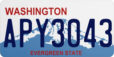 WA license plate APY3043