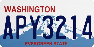 WA license plate APY3214