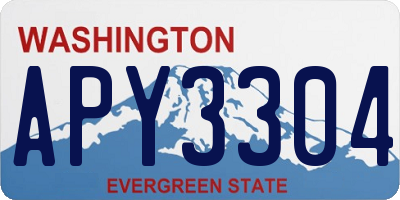 WA license plate APY3304
