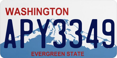 WA license plate APY3349
