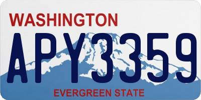 WA license plate APY3359